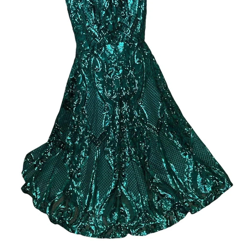 morilee madeline gardner formal prom green dress size 18 - Picture 9 of 15